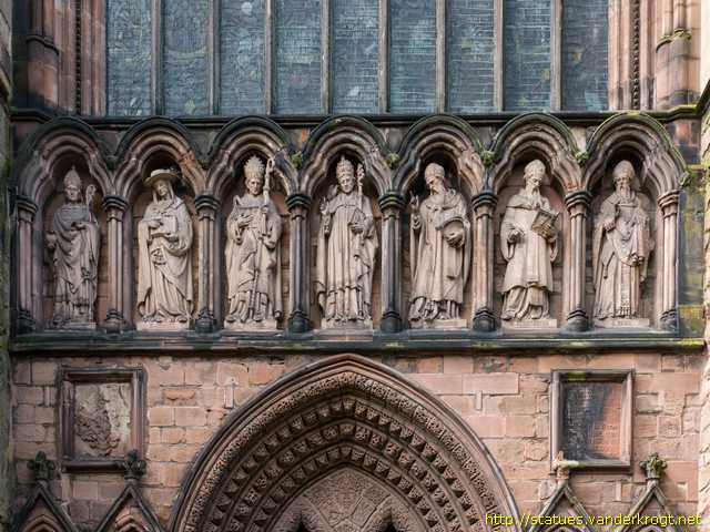 Lichfield /  Statues on the South Transept of Lichfield Cathedral