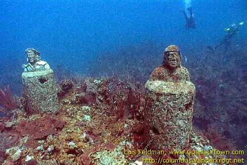 El Soldado Beach (Guanaja, Bay Islands) /  Mestizo Reef Sculptures