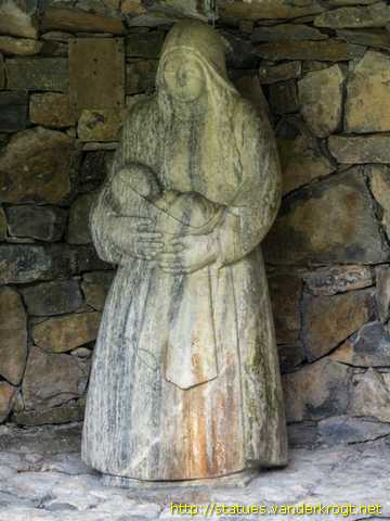 Loughrea - Baile Locha Riach /  Saints' statues in the garden of St. Brendan's Cathedral