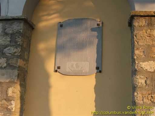Chiusanico /  Lapide del'origine della famiglia di Colombo