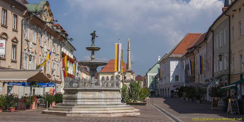 Sankt Veit an der Glan - Florianibrunnen <i>oder</i> Walter von der Vogelweide-Brunnen