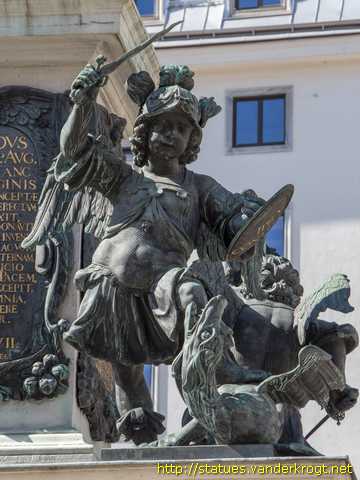 Mariensäule (Wien) - Putto with dragon