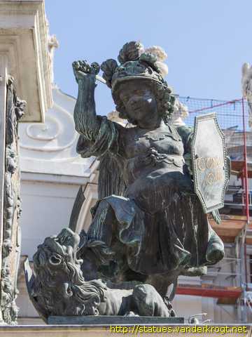 Mariensäule (Wien) - Putto with lion