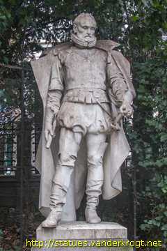 Brussel - Bruxelles - Standbeelden in de Kleine Zavel - Statues du Petit Sablon