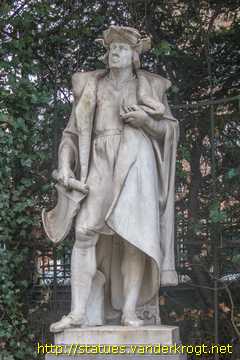 Brussel - Bruxelles - Standbeelden in de Kleine Zavel - Statues du Petit Sablon