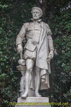 Brussel - Bruxelles - Standbeelden in de Kleine Zavel - Statues du Petit Sablon