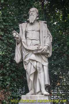 Brussel - Bruxelles - Standbeelden in de Kleine Zavel - Statues du Petit Sablon