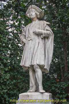 Brussel - Bruxelles - Standbeelden in de Kleine Zavel - Statues du Petit Sablon