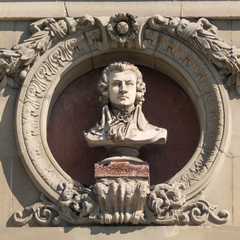 Genève - Bustes au Grand Théâtre - Wolfgang Amadeus Mozart