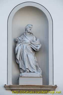 Sankt Gallen - Heiligenstatuen an der Stiftskirche