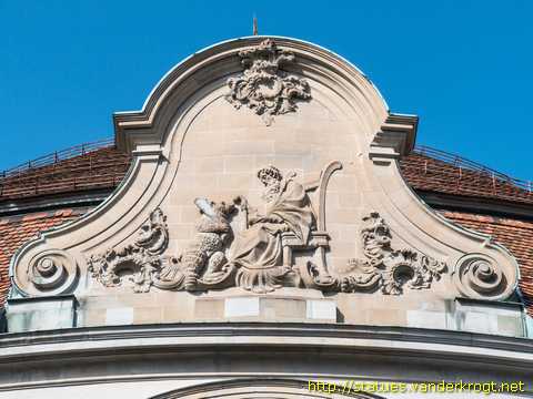 Sankt Gallen - Heiligenstatuen an der Stiftskirche