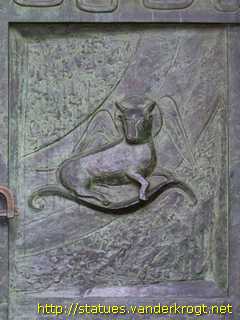 Lausanne - Portes de bronze avec les quatre évangélistes