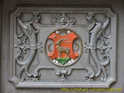 Sigmaringen - Marktbrunnen mit Statue des Fürsten Johann