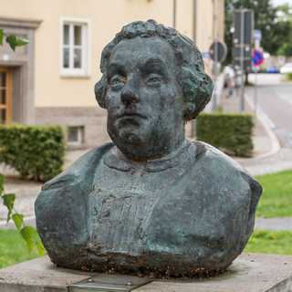 Nordhausen - Reformatorenbrunnen - Luther, Jonas und Meyenburg