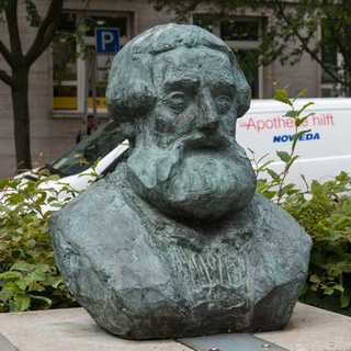 Nordhausen - Reformatorenbrunnen - Luther, Jonas und Meyenburg