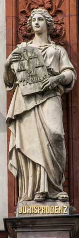 Rostock - Fassadenskulpturen am Hauptgebäude der Universität