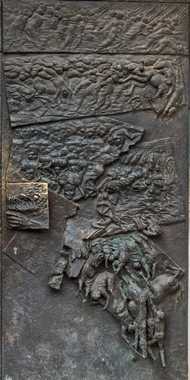 Wismar - Bronzetür mit Bibelszenen