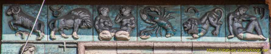 Frechen - Keramisch Relief 'Sonnenuhr'