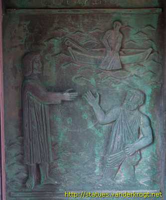 Helgoland - Bronzetür der Nikolai-Kirche