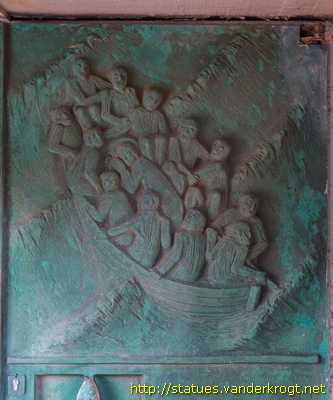 Helgoland - Bronzetür der Nikolai-Kirche