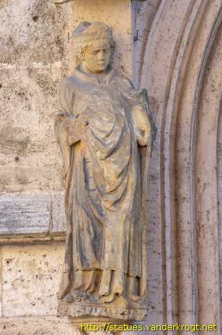 Mühlhausen - Heiligenstatuen an der Divi Blasii Kirche