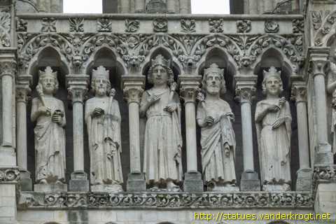 Amiens - Sculptures à la façade de la Cathédrale