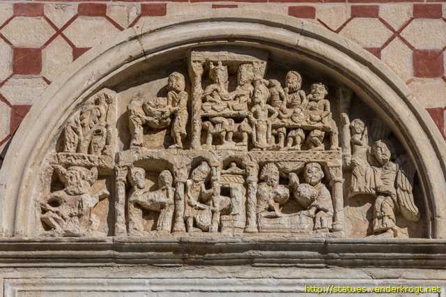 Lyon - Trois Tympans - Christ en gloire, Saint Martin et Saint Jean Baptiste