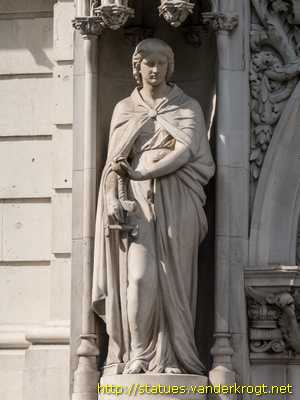 London - Statues at the Middle Temple Lane Gate