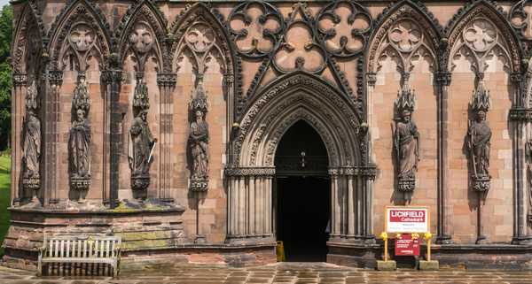 Lichfield - Statues on the West Front of Lichfield Cathedral