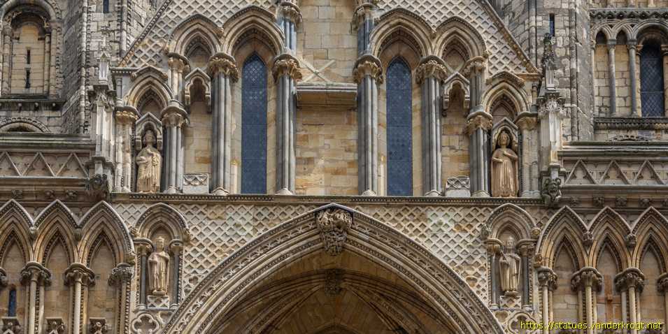 Lincoln - Statues of Kings and Bishops at Lincoln Cathedral