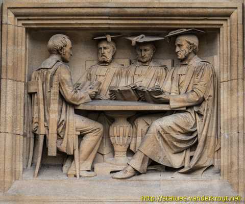 Oxford - Reliefs at the Examinations Building