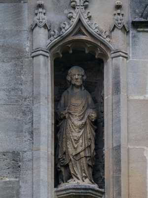 Oxford - Two Saints' Statues at the Church of St. Peter-in-the-East