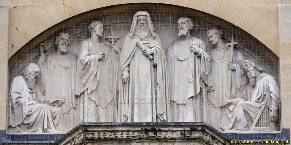 Bristol - Reliefs with Bede, Alfred the Great and Chaucer