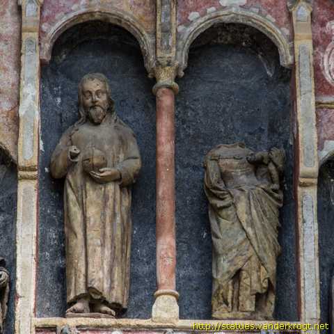Zagreb - Gotičke skulpture na južnom portalu crkve sv. Marka